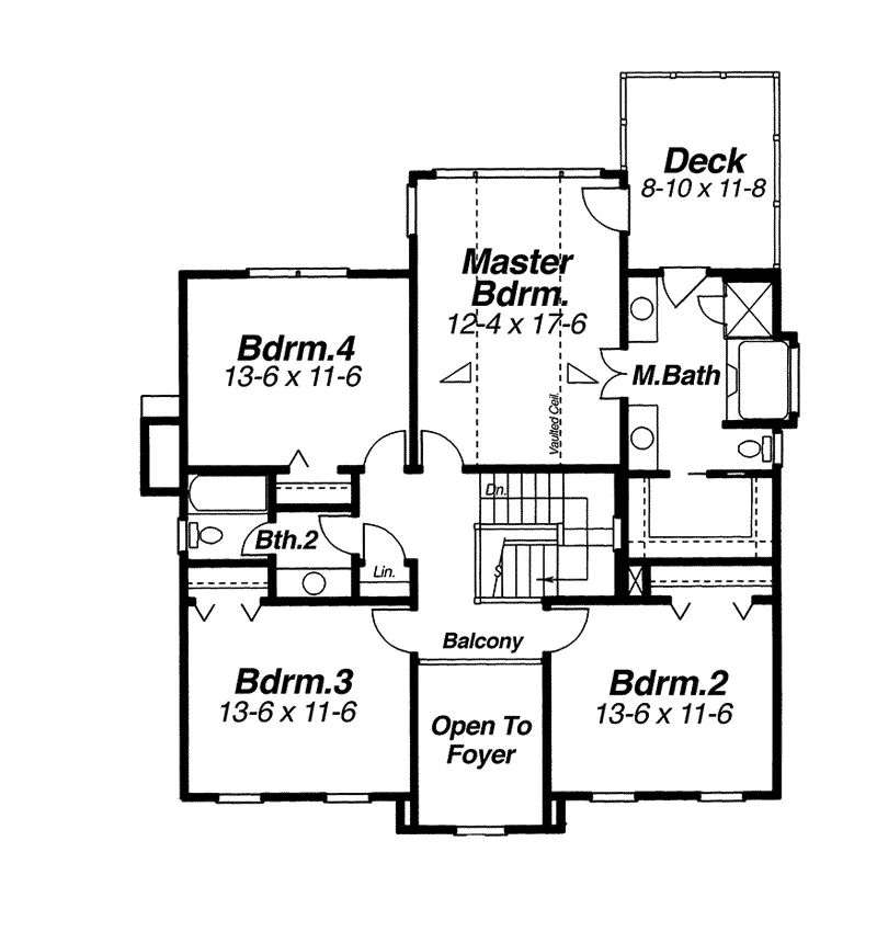 Country House Plan Second Floor - Camshire Country Home 052D-0075 - Search House Plans and More