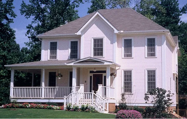 Farmhouse Style Home With Country Style Porch
