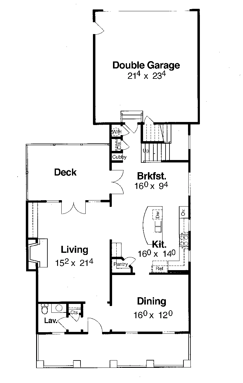 Colonial House Plan First Floor - Elora Lane Country Home 052D-0112 - Search House Plans and More