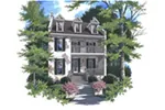 Plantation House Plan Front of House 052D-0139