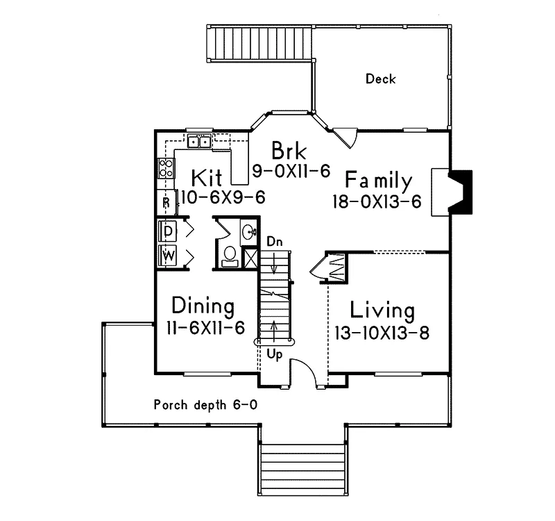 Farmhouse Plan First Floor - Summerhill Country Farmhouse 053D-0056 - Shop House Plans and More