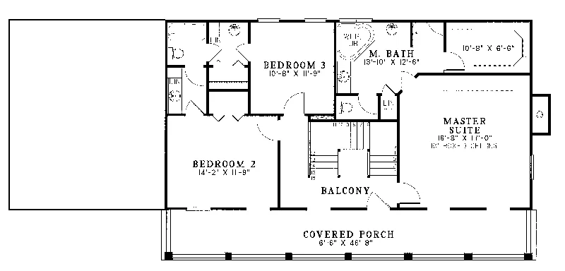 Country House Plan Second Floor - Fenton Hills Southern Home 055D-0038 - Search House Plans and More