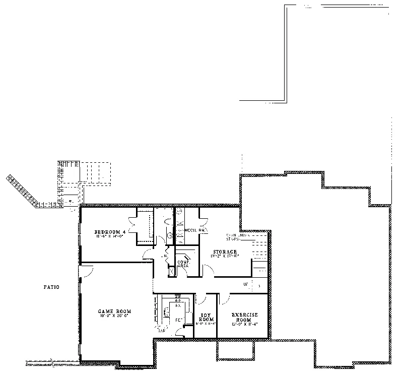Ranch House Plan Second Floor - Diversey Luxury Ranch Home 055D-0047 - Search House Plans and More