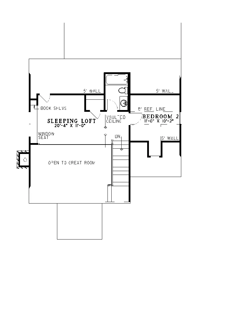 Country House Plan Second Floor - Verden Country Cabin Home 055D-0070 - Shop House Plans and More