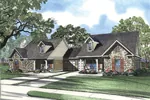 Ranch House Plan Front Image - Brumley Woods Duplex Cottage Home 055D-0073 - Search House Plans and More