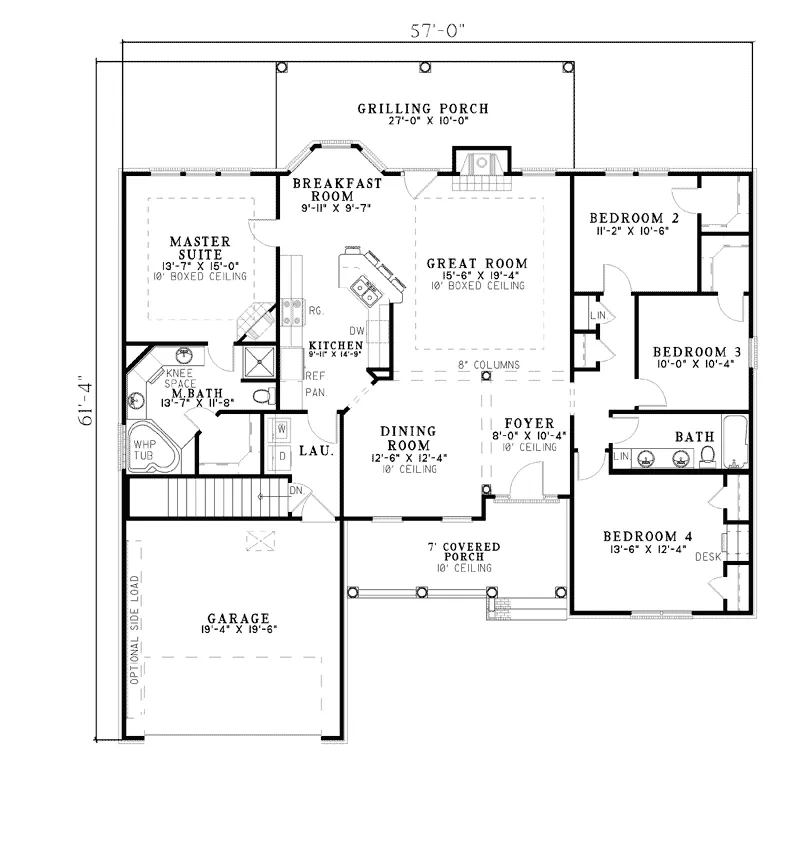 Ranch House Plan First Floor - Begonia Hill Country Home 055D-0081 - Search House Plans and More