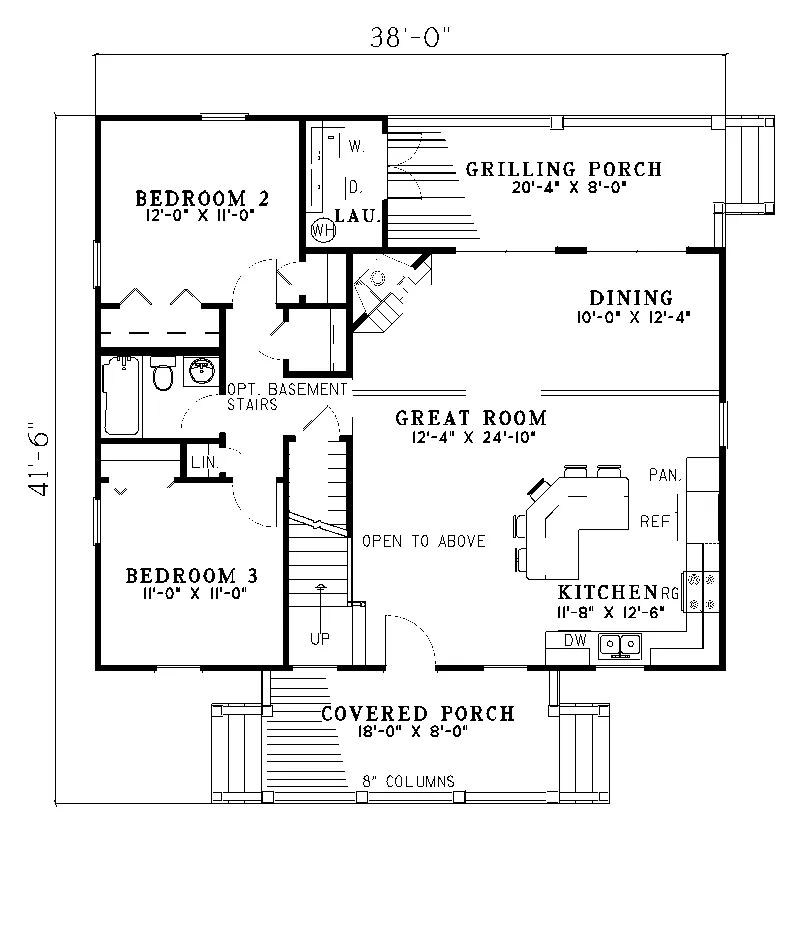 Vacation House Plan First Floor - Tourmaline Craftsman Home 055D-0102 - Shop House Plans and More