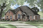Traditional House Plan Front Image - Eckhert Luxury Traditional Home 055D-0104 - Search House Plans and More
