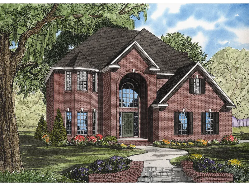 Traditional House Plan Front Image - Amber Traditional Home 055D-0111 - Search House Plans and More
