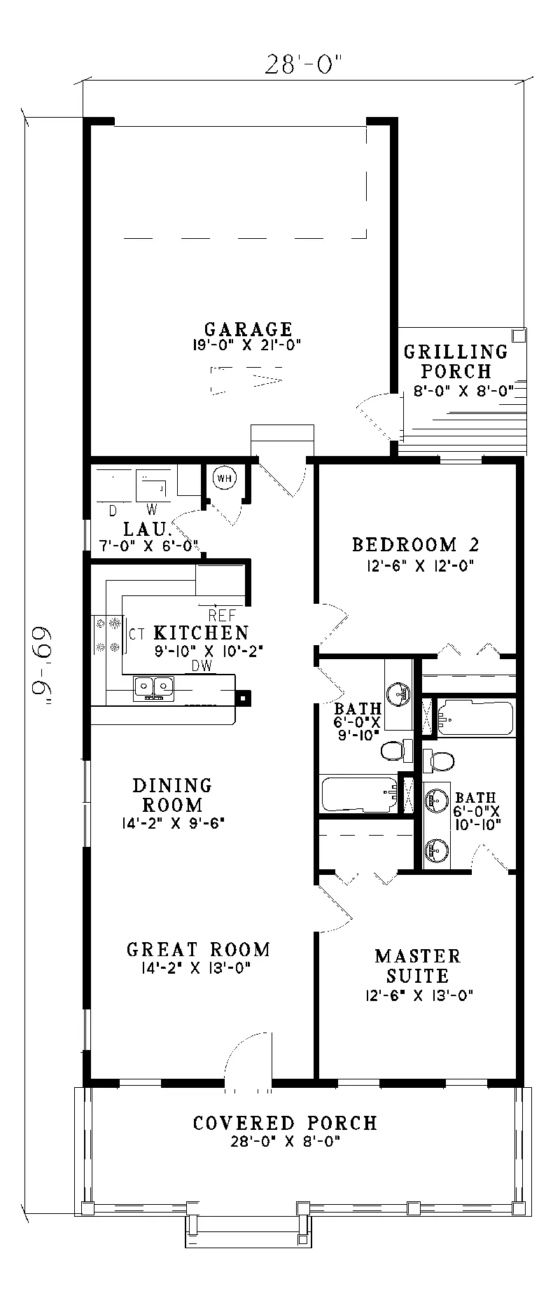 Cabin & Cottage House Plan First Floor - Keith Springs Country Home 055D-0115 - Search House Plans and More