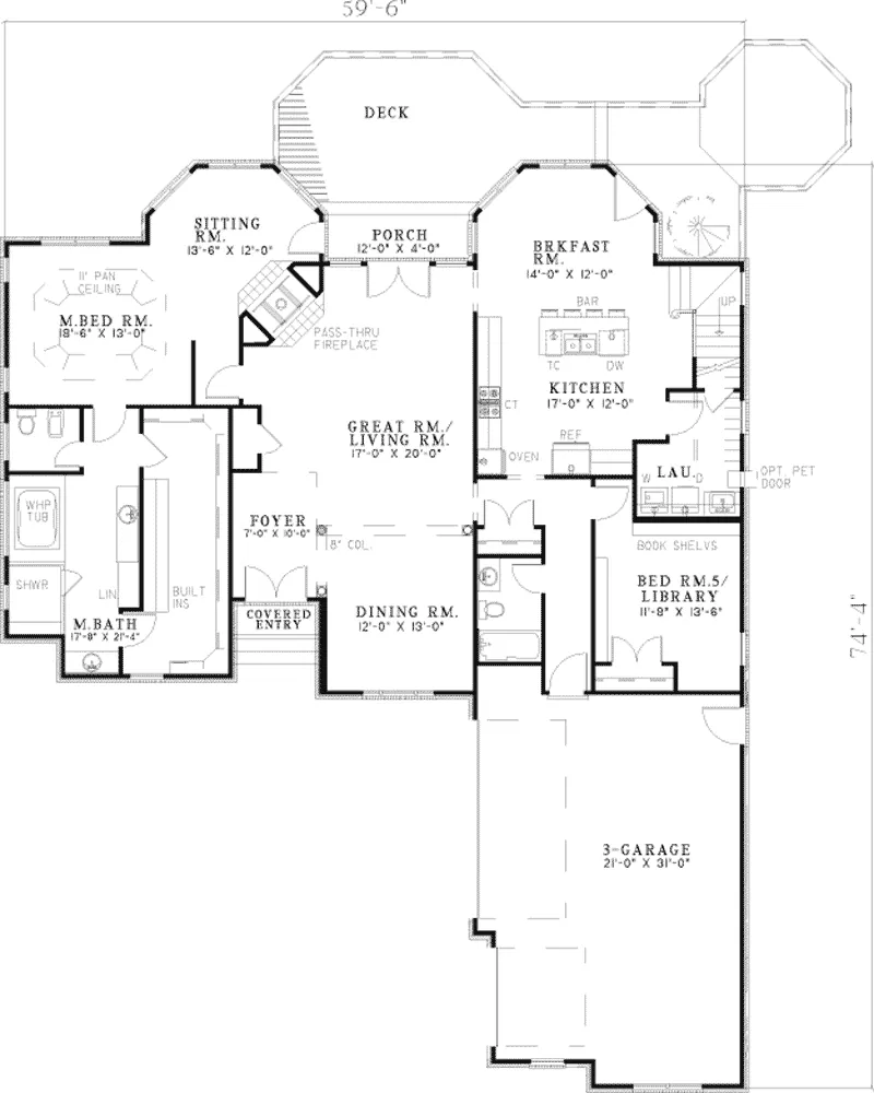 European House Plan First Floor - Billadello European Luxury Home 055D-0119 - Search House Plans and More