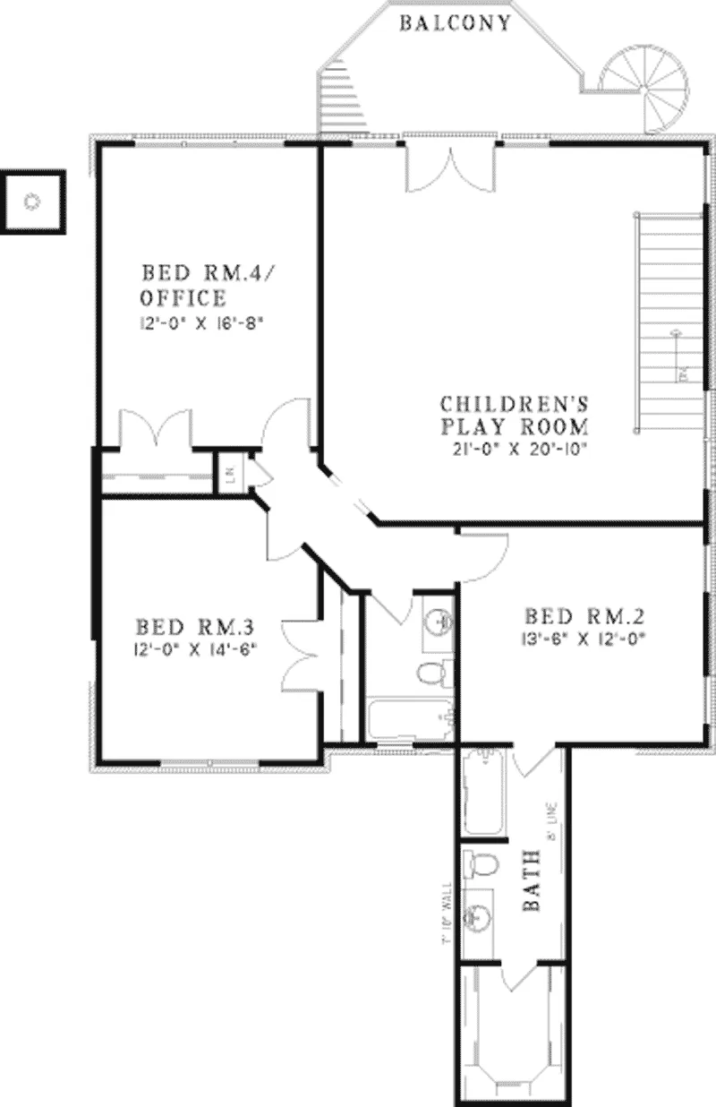 European House Plan Second Floor - Billadello European Luxury Home 055D-0119 - Search House Plans and More