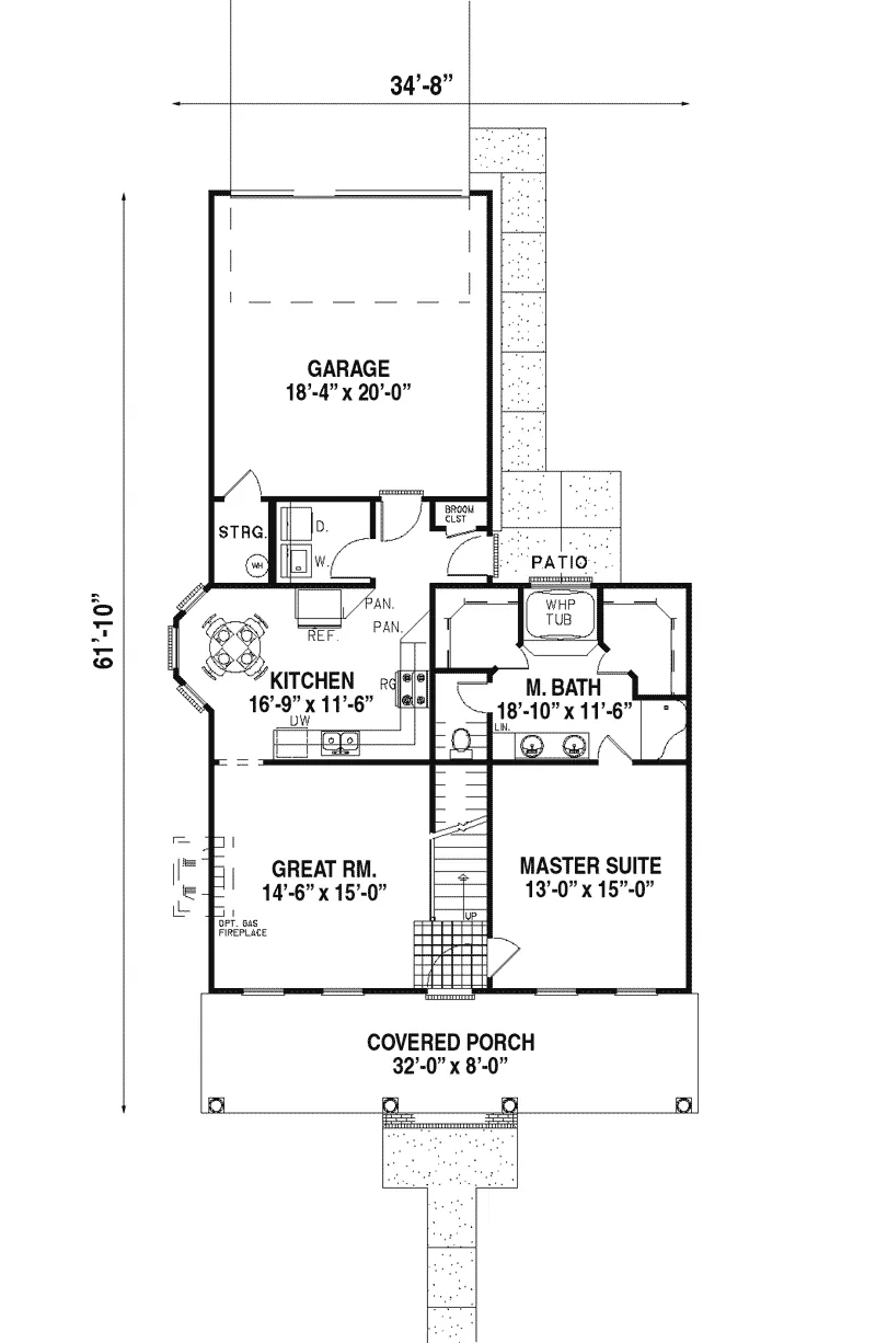 Colonial House Plan First Floor - Karabriar Southern Design Plan055D-0140 - Search House Plans and More