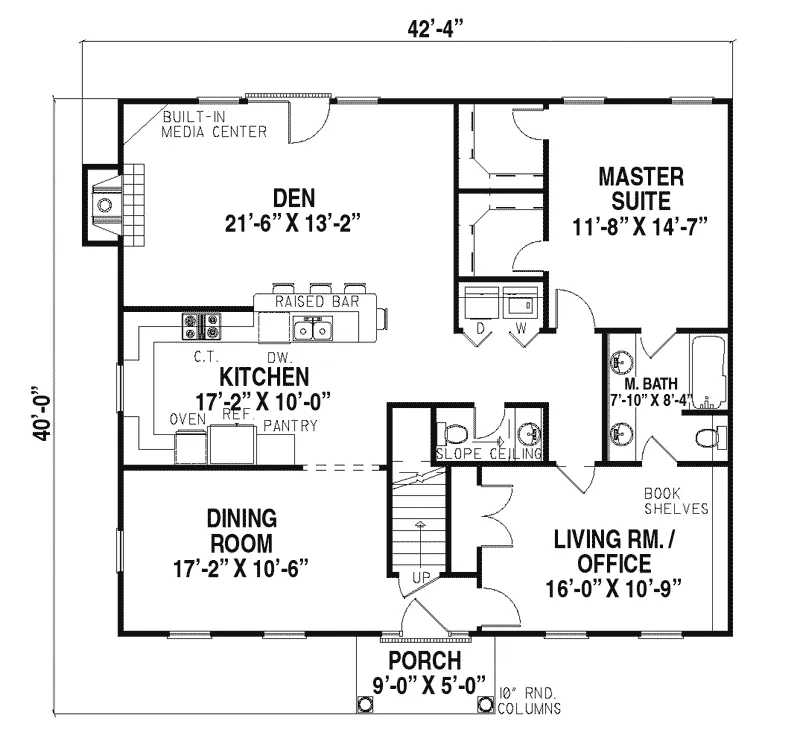 Southern House Plan First Floor - Elbring New England Style Home 055D-0155 - Search House Plans and More
