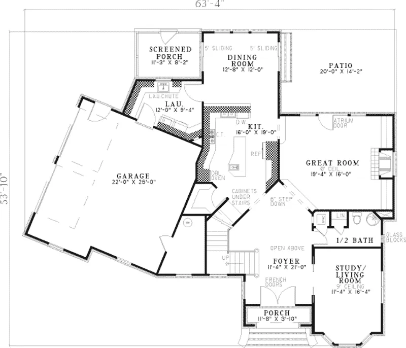 Traditional House Plan First Floor - Sara Beth European Luxury Home 055D-0175 - Shop House Plans and More