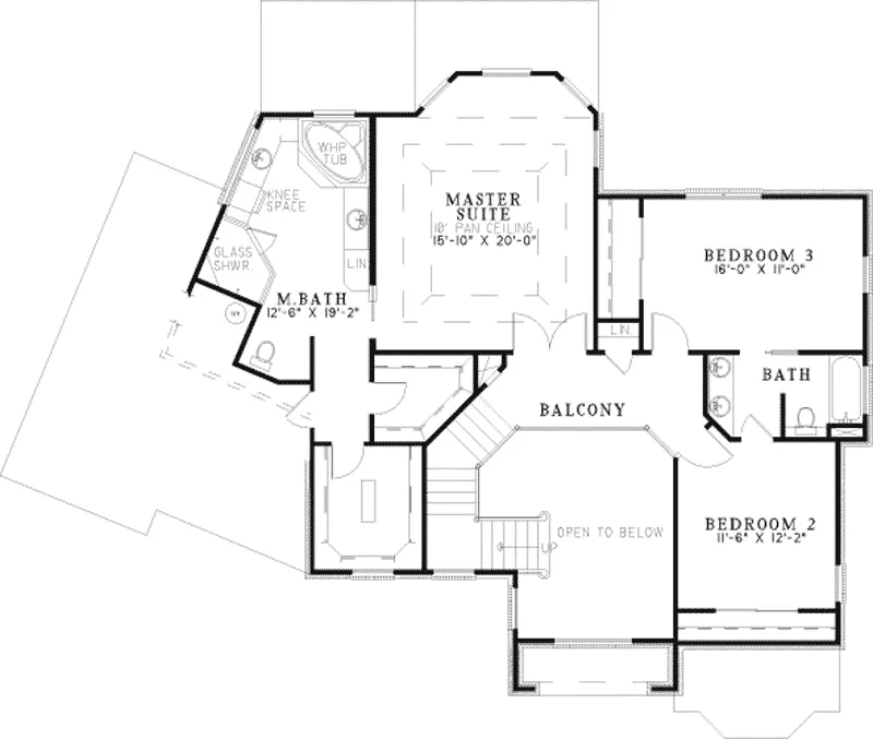 Contemporary House Plan Second Floor - Sara Beth European Luxury Home 055D-0175 - Shop House Plans and More