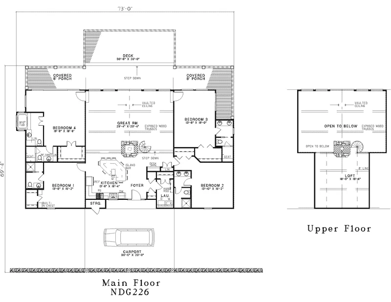 Contemporary House Plan First Floor - Webster Acres Rustic Home 055D-0184 - Shop House Plans and More