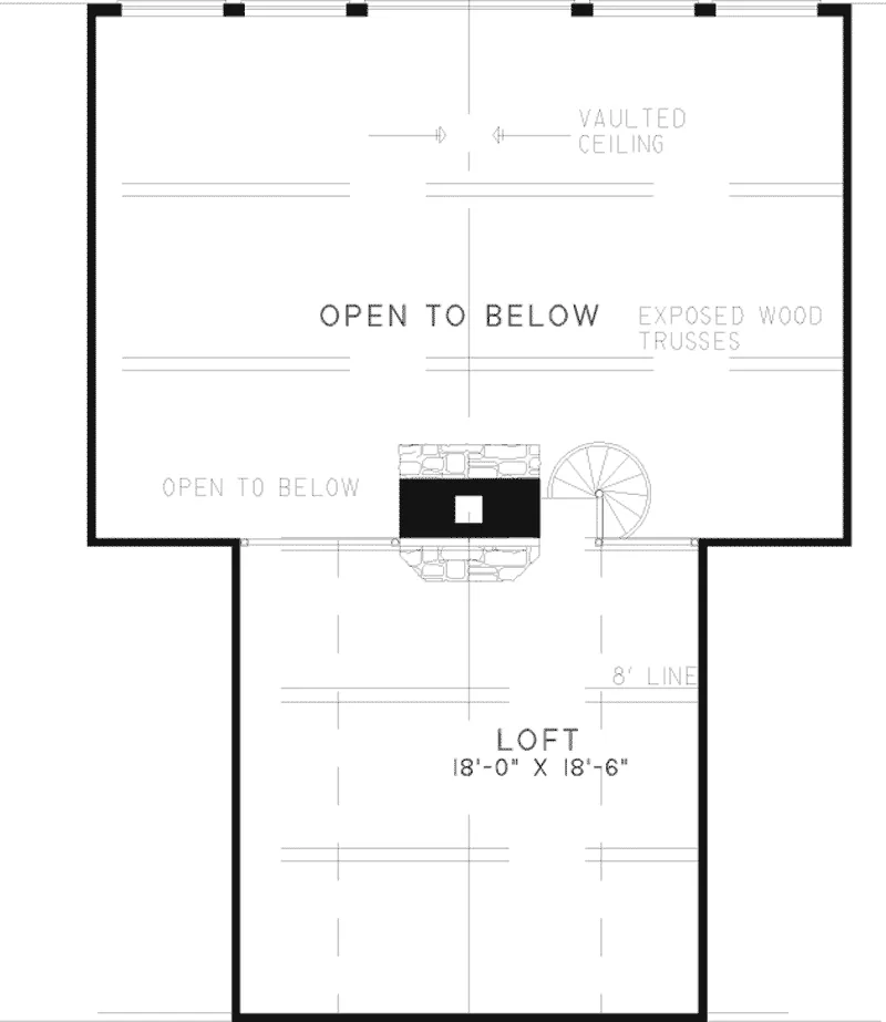 Contemporary House Plan Second Floor - Webster Acres Rustic Home 055D-0184 - Shop House Plans and More
