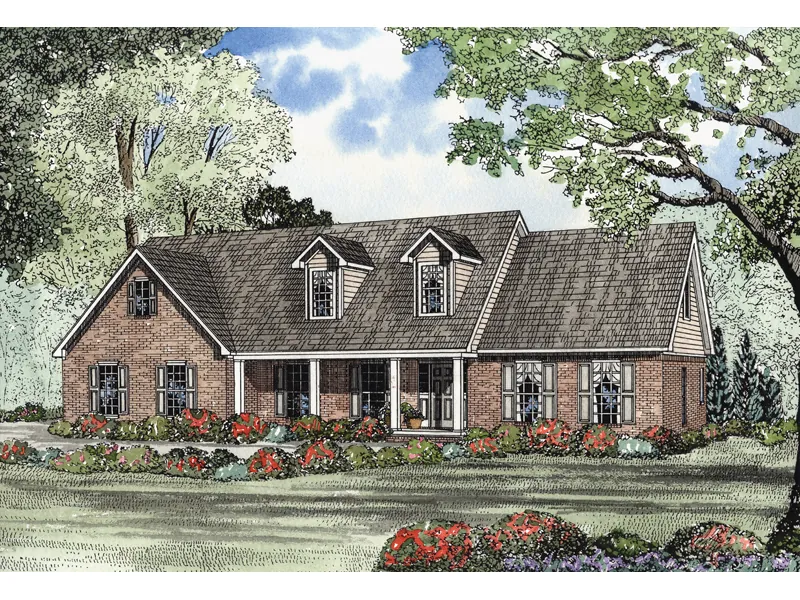 Southern House Plan Front Image - Blake Southern Colonial Home 055D-0191 - Search House Plans and More