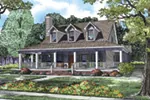 Traditional House Plan Front Image - Casalone Ridge Ranch Home 055D-0196 - Search House Plans and More