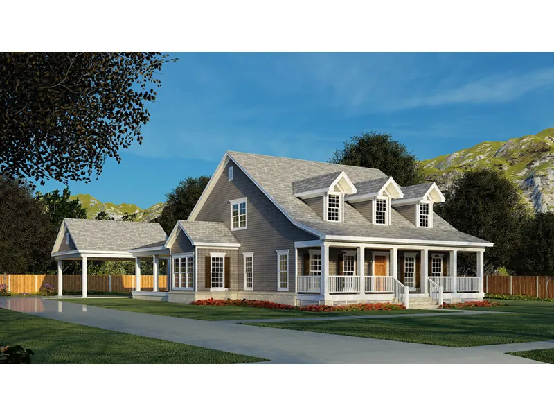 Farmhouse Plan Side View Photo - Morwenna Country Home 055D-0198 - Shop House Plans and More