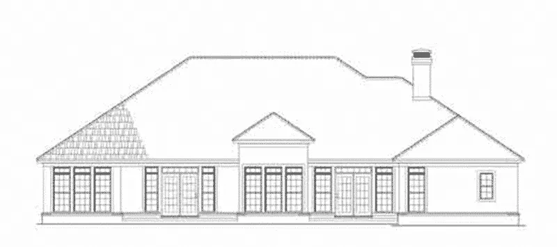 Florida House Plan Rear Elevation - Wellington Manor Sunbelt Home 055D-0199 - Shop House Plans and More
