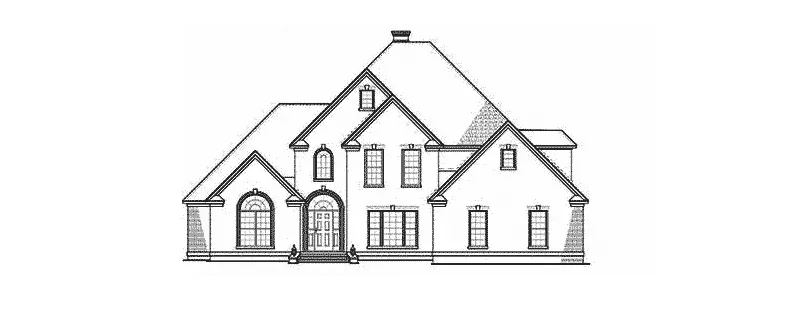 Luxury House Plan Front Elevation - Denbeigh Traditional Home 055D-0202 - Search House Plans and More