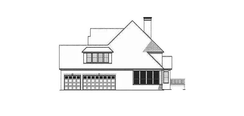 Luxury House Plan Right Elevation - Denbeigh Traditional Home 055D-0202 - Search House Plans and More