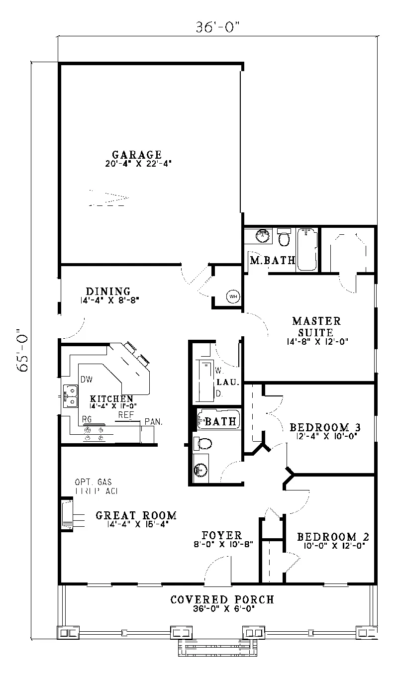 Southern House Plan First Floor - Banyan Country Acadian Home 055D-0224 - Search House Plans and More