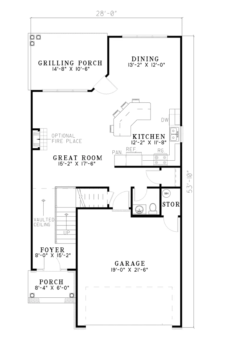 Country House Plan First Floor - Ohio Valley Traditional Home 055D-0244 - Shop House Plans and More