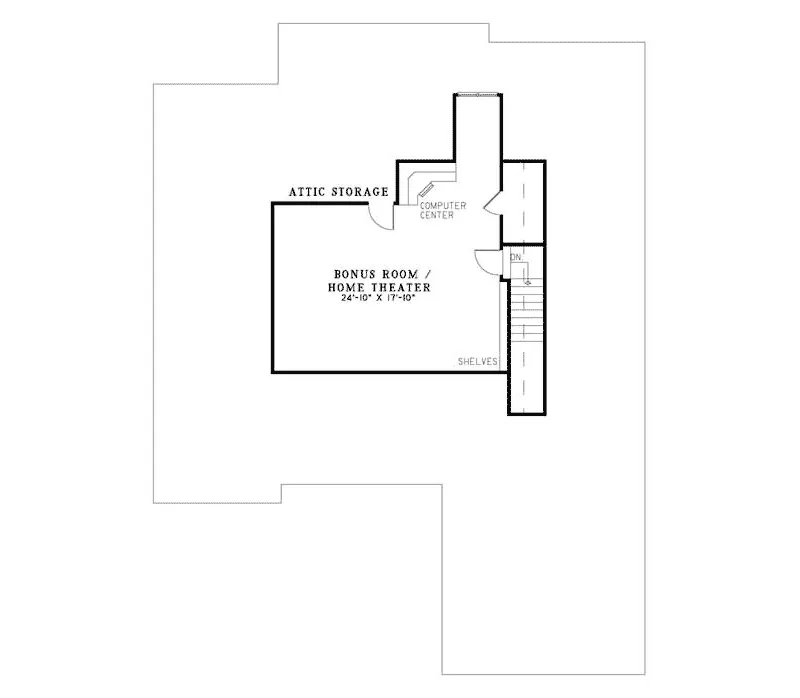 Traditional House Plan Second Floor - Lynncliff Ranch Home 055D-0249 - Shop House Plans and More