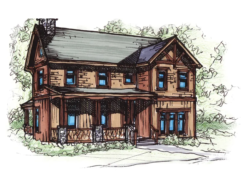 Rustic Country Two-Story Design