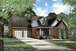 Well-Designed Home Plan With Two Garages