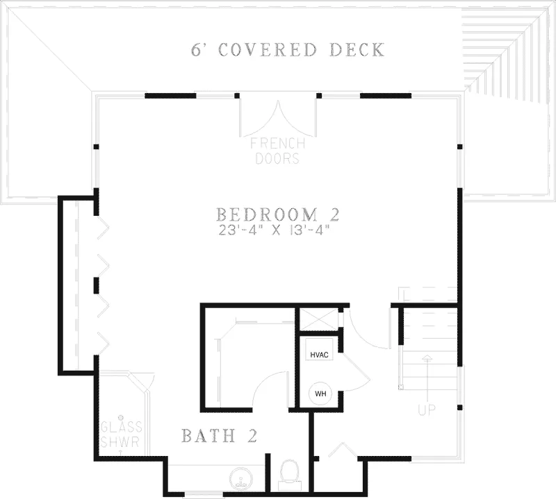 Contemporary House Plan Lower Level Floor - Rylee Modern Home 055D-0308 - Shop House Plans and More