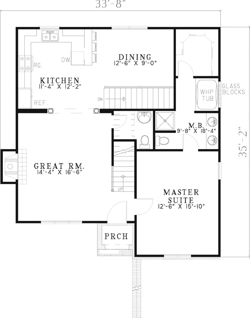 Traditional House Plan First Floor - Cristo Narrow Lot Home 055D-0439 - Search House Plans and More