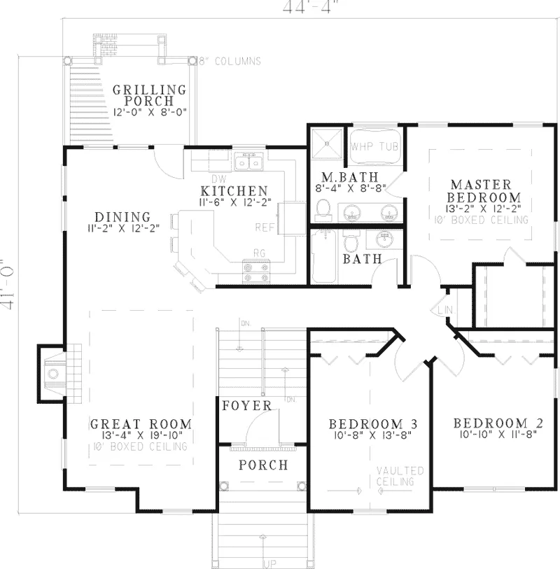 Traditional House Plan First Floor - Gatesworth Country Home 055D-0448 - Search House Plans and More
