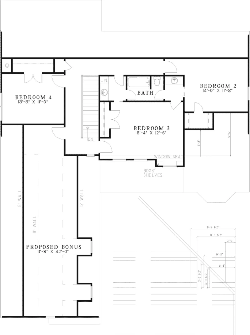 Country House Plan Second Floor - Geranium Country Style Home 055D-0511 - Search House Plans and More