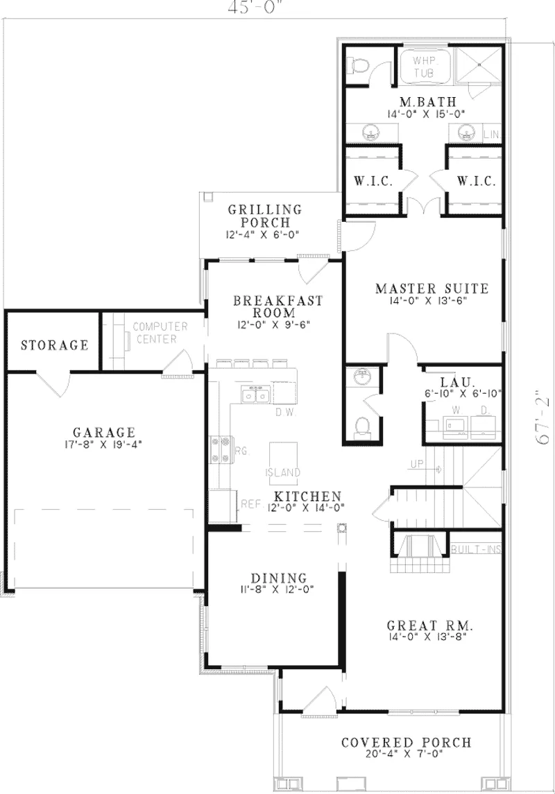Tudor House Plan First Floor - Sandwell Tudor Country Home 055D-0522 - Shop House Plans and More