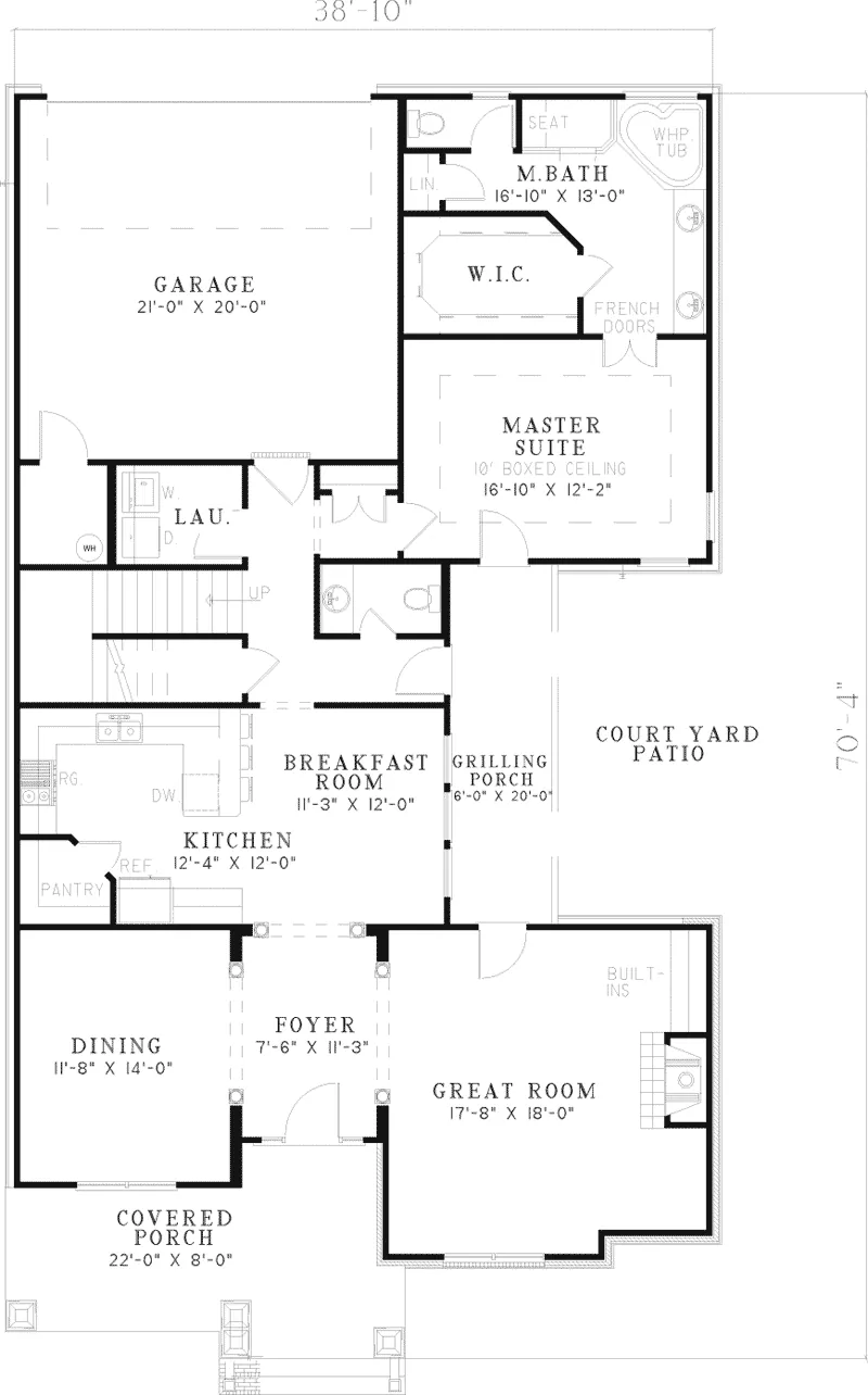Farmhouse Plan First Floor - Summit View Tudor Home 055D-0526 - Shop House Plans and More