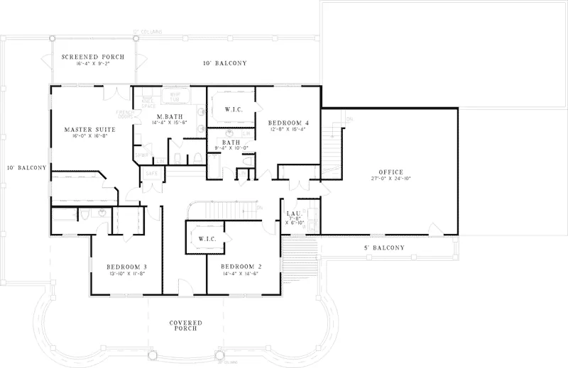Traditional House Plan Second Floor - Schiller Manor Luxury Home 055D-0544 - Shop House Plans and More