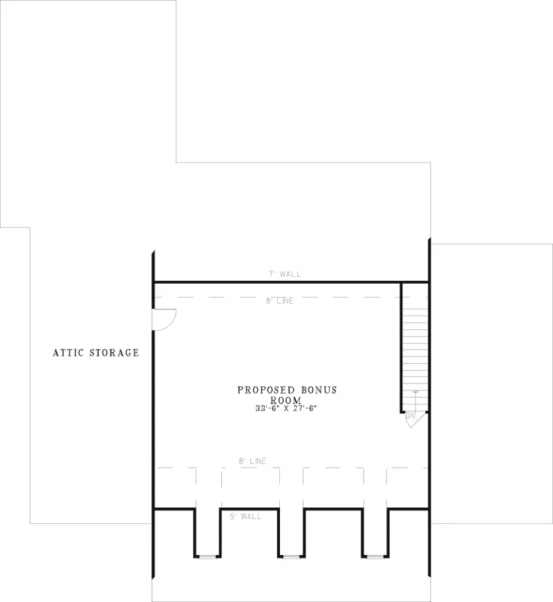 Farmhouse Plan Second Floor - Julien Cape Cod Ranch Home 055D-0546 - Search House Plans and More
