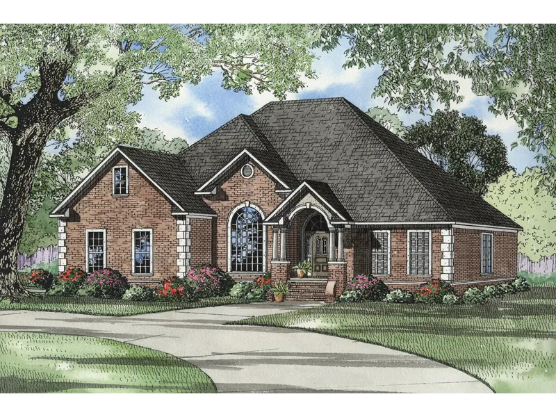 Ranch House Plan Front Image - Dresden Lake Ranch Home 055D-0594 - Search House Plans and More