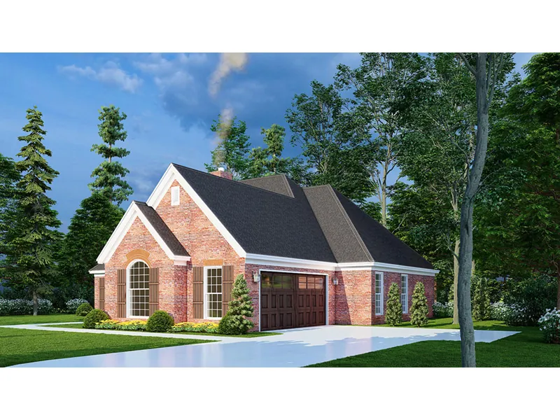 English Cottage House Plan Front Photo 01 - Ravensbrook English Ranch Home 055D-0596 - Shop House Plans and More