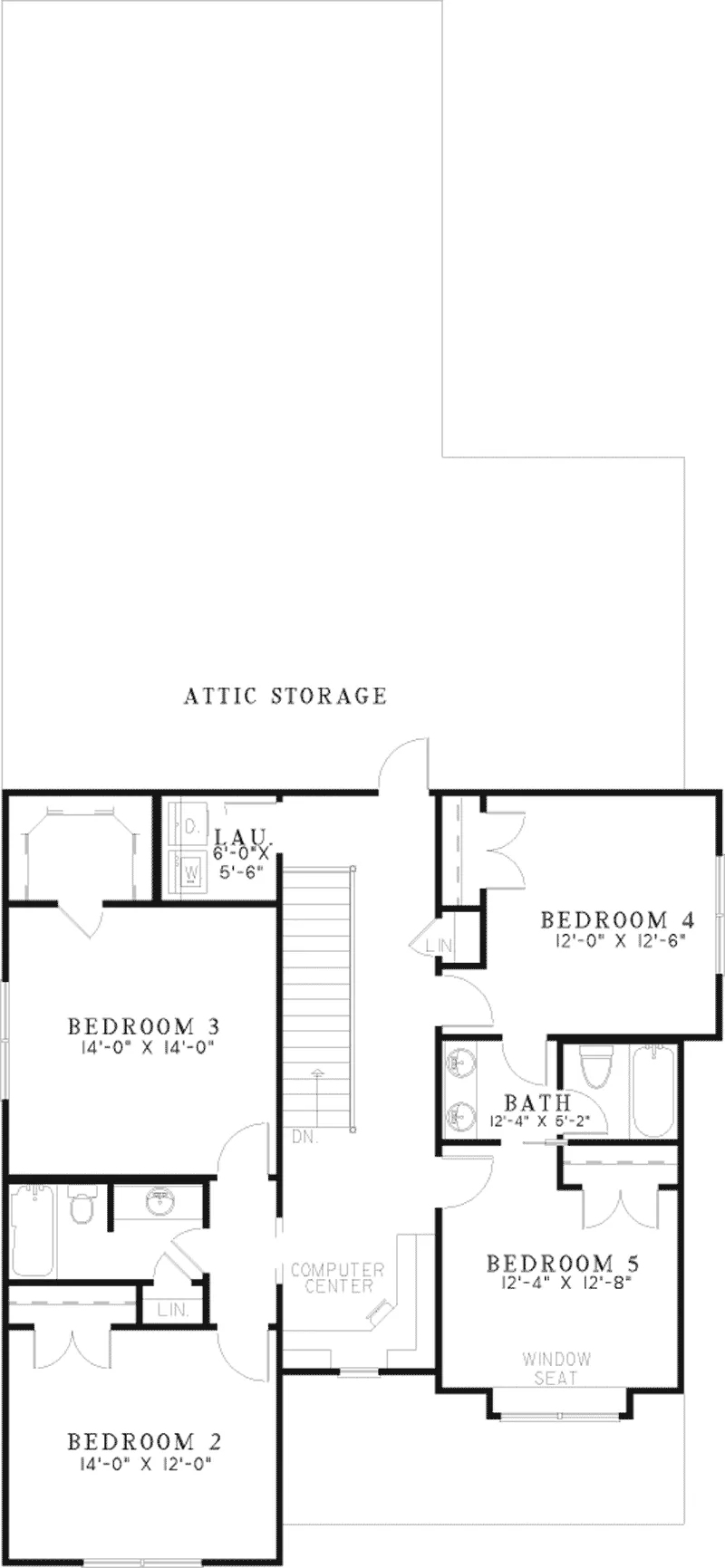 Southern House Plan Second Floor - Falco Luxury Farmhouse 055D-0654 - Search House Plans and More