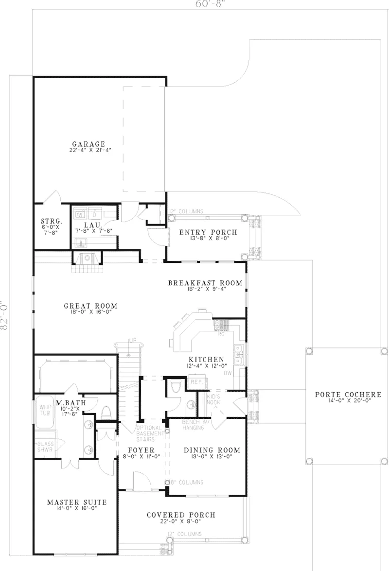 Victorian House Plan First Floor - Gastineau Victorian Country Home 055D-0655 - Search House Plans and More