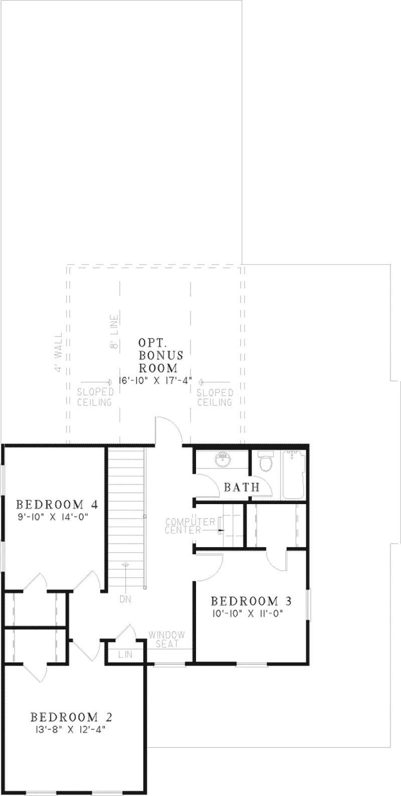Southern House Plan Second Floor - Felix Traditional Home 055D-0669 - Search House Plans and More