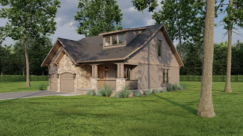 Arts & Crafts House Plan Front Photo 03 - Spring Gate Rustic Home 055D-0685 - Shop House Plans and More