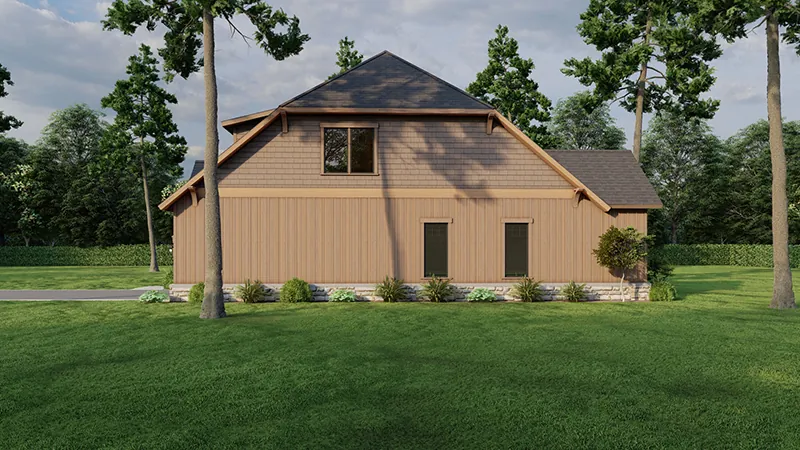 Bungalow House Plan Side View Photo 01 - Eathan Rustic Log Home 055D-0687 - Search House Plans and More