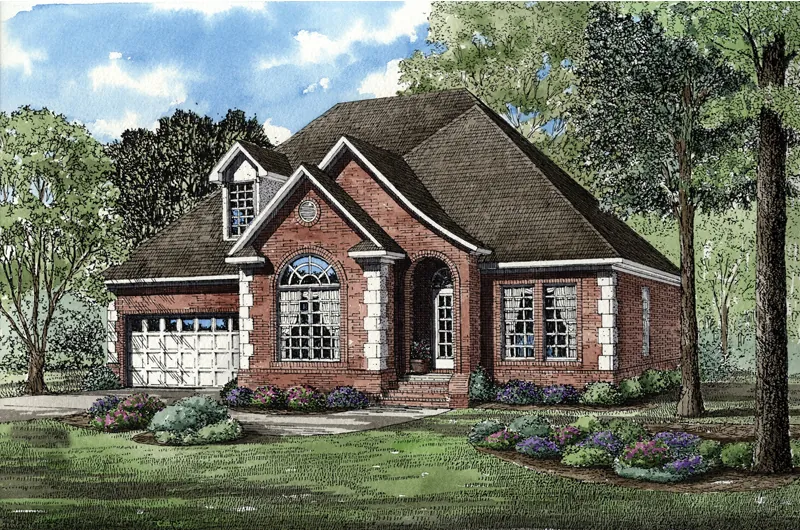 Traditional House Plan Front Image - Inglenook Hill Traditional Home 055D-0736 - Search House Plans and More