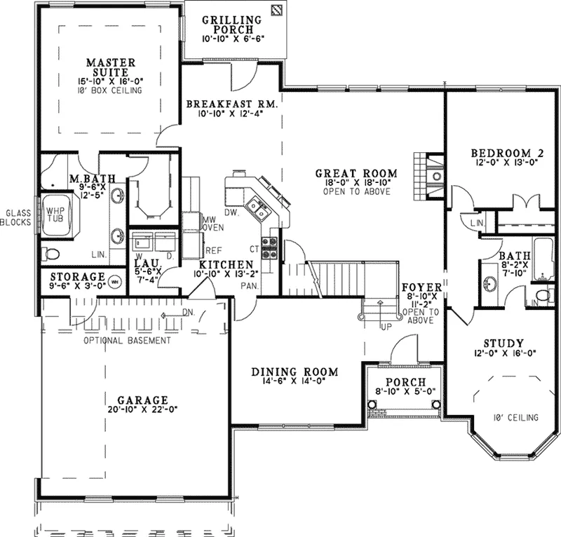 Traditional House Plan First Floor - Mauricio Two-Story Home 055D-0756 - Shop House Plans and More